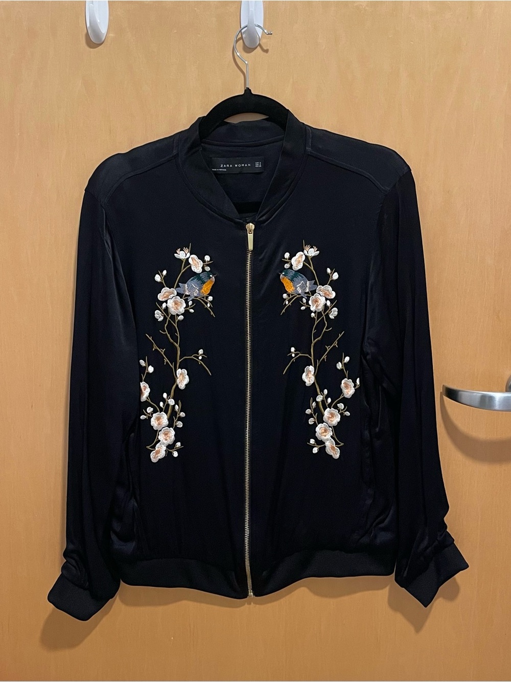 Zara Black Embroidered Jacket